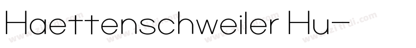 Haettenschweiler Hu字体转换